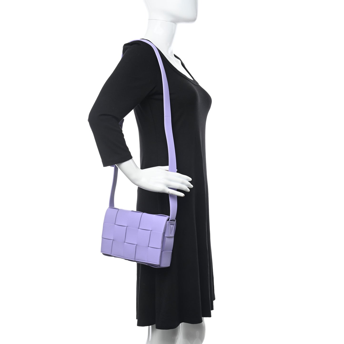 Lambskin Intreccio Cassette Crossbody Bag Wisteria