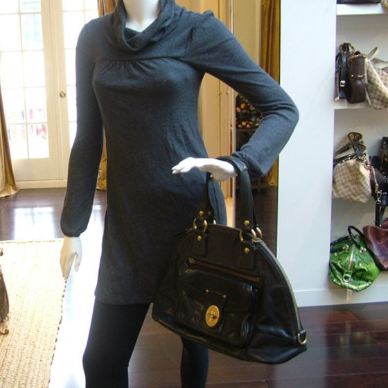 FASHIONPHILE COACHVachettaLegacyPocketShoulderBagBlack 2 of 10