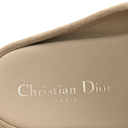 Christian Dior Suede Goatskin Boy Loafer Mule 38 Rope Beige 8 of 9