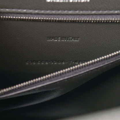 Balenciaga Shiny Calfskin Crocodile Embossed Medium Hourglass Top Handle Bag Dark Grey 8 of 11