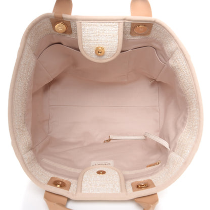 Chanel Canvas Large Deauville Tote Light Beige 6 of 11