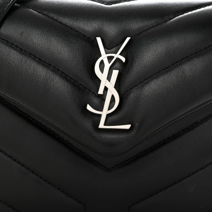 Saint Laurent Calfskin Y Quilted Monogram Toy Loulou Crossbody Bag Black 8 of 11