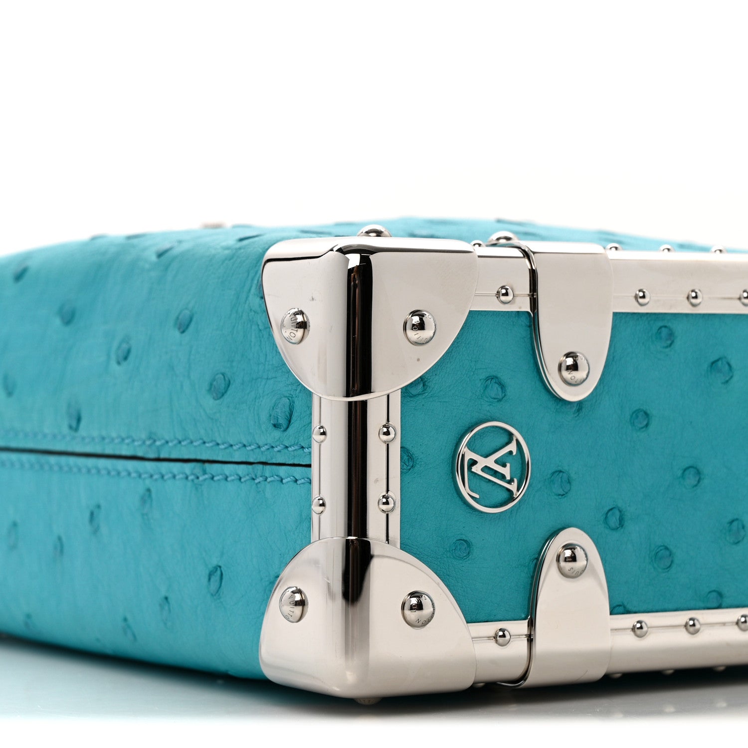 Louis Vuitton Ostrich Side Trunk PM Candy Blue 9 of 12