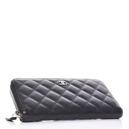 Chanel Caviar Quilted Large Gusset Zip Around Wallet Black 4 of 8