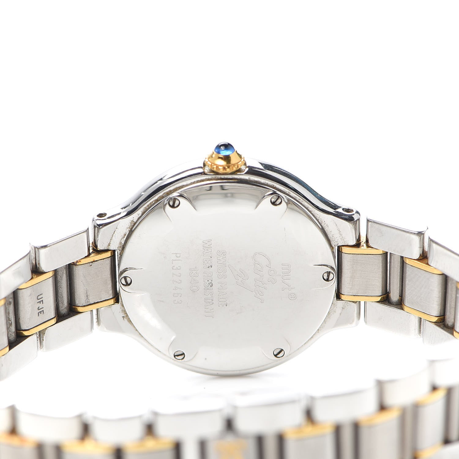 Cartier Stainless Steel 18K Yellow Gold 28mm Must De 21 Quartz Watch 4 of 6