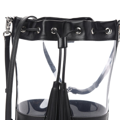 Miu Miu Plex Soft Calf Drawstring Bucket Bag Black 8 of 10