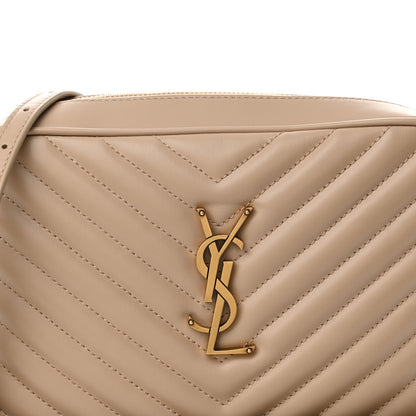 Saint Laurent Calfskin Matelasse Monogram Lou Camera Bag Dark Latte 8 of 13