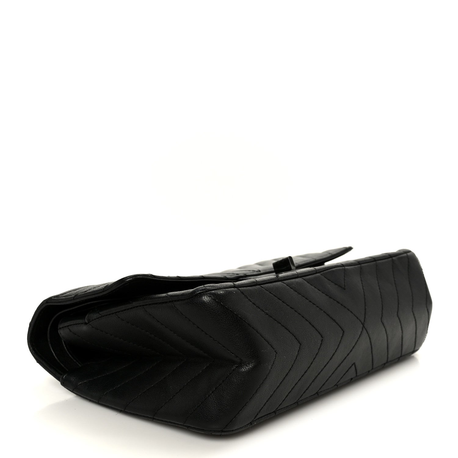 Chanel Sheepskin Chevron Quilted 2.55 Reissue 225 Double Flap So Black 4 of 10