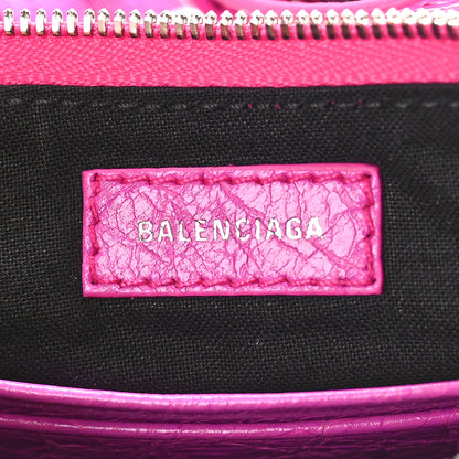 Balenciaga Agneau Arena Le Cagole Mini Purse With Chain Lipstick Pink 6 of 8