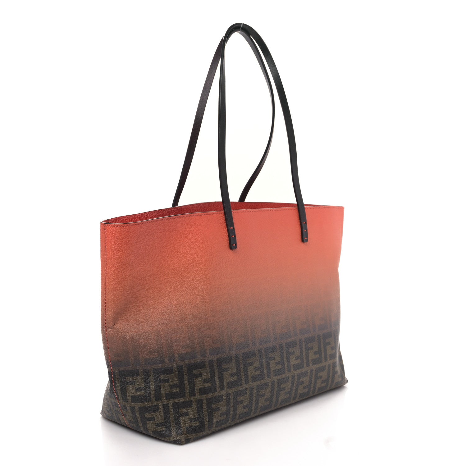 Fendi Zucca Spalmati Ombre Medium Roll Tote Tobacco Papavero 3 of 8