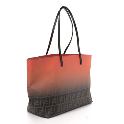 Fendi Zucca Spalmati Ombre Medium Roll Tote Tobacco Papavero 3 of 8