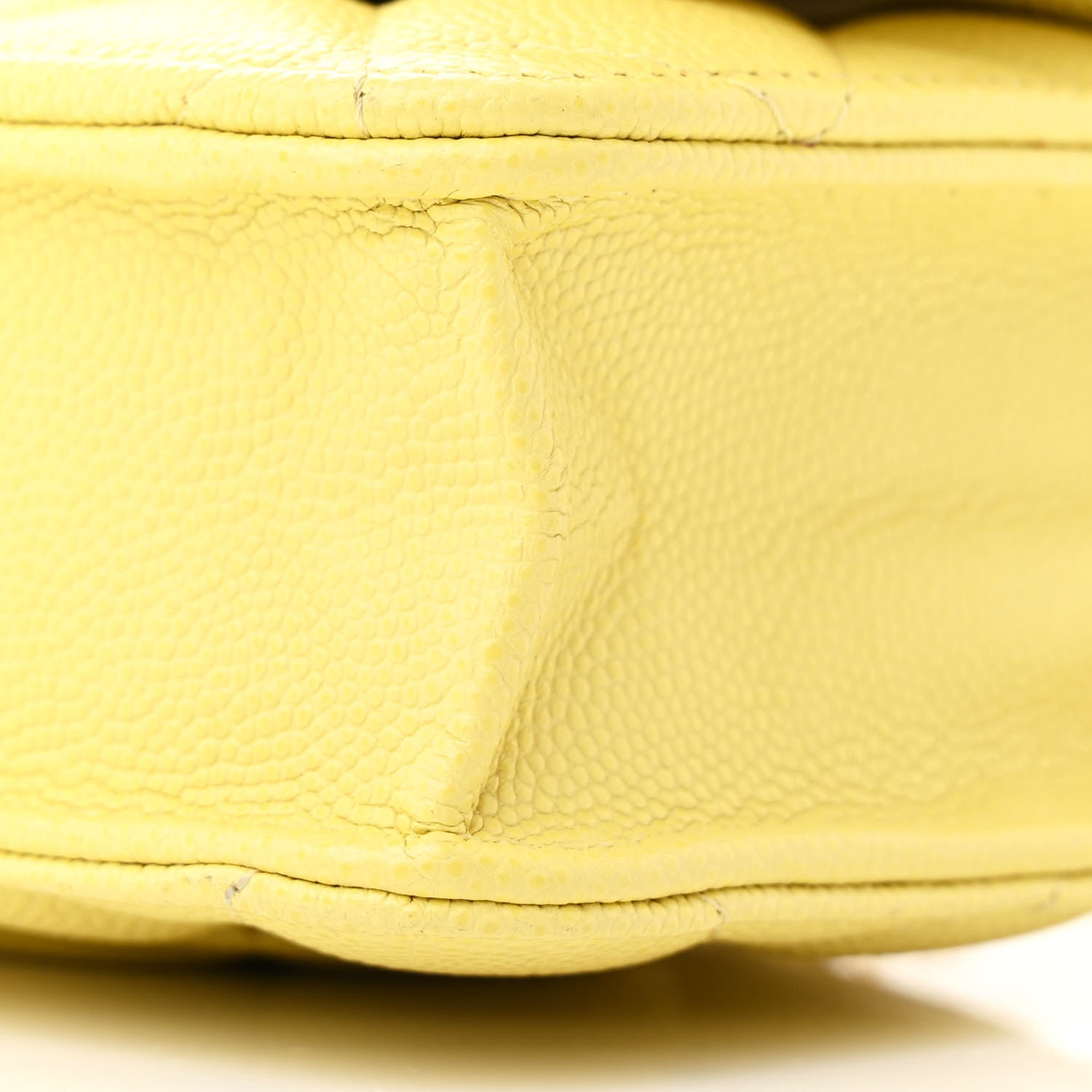 Chanel Caviar Quilted Wallet on Chain WOC Yellow 11 of 13