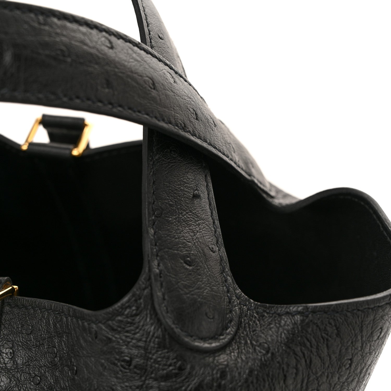 Hermes Ostrich Picotin Lock 18 Black 20 of 21