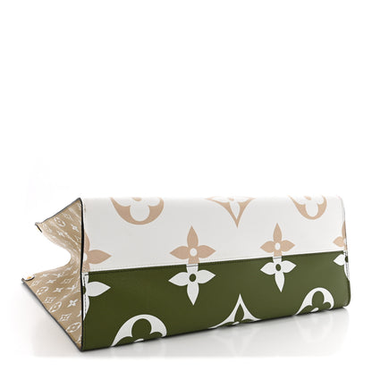 Louis Vuitton Monogram Giant Onthego GM Kaki Beige 3 of 9