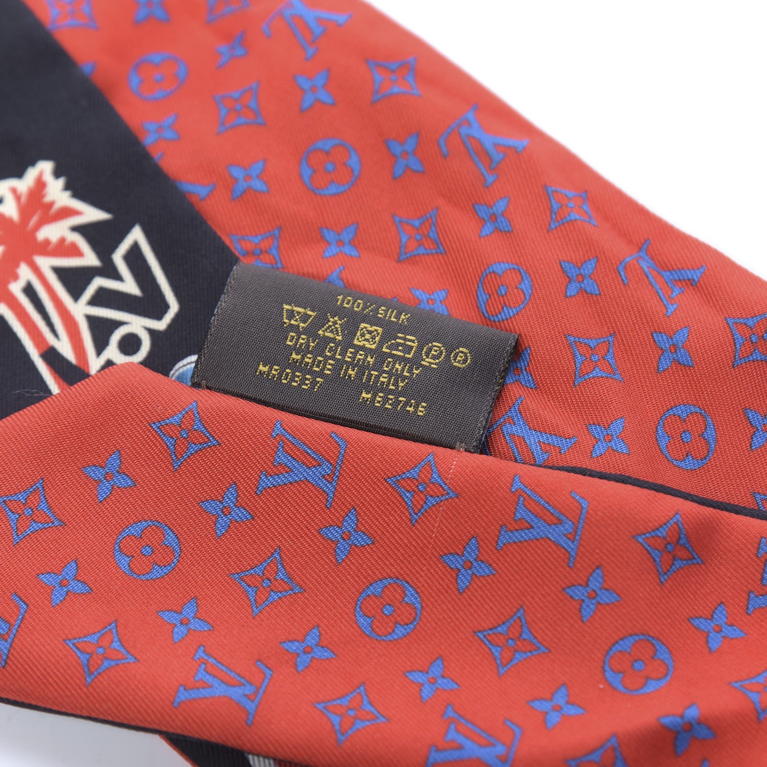Louis Vuitton Silk Monogram World Tour Stickers BB Bandeau Rouge 4 of 5