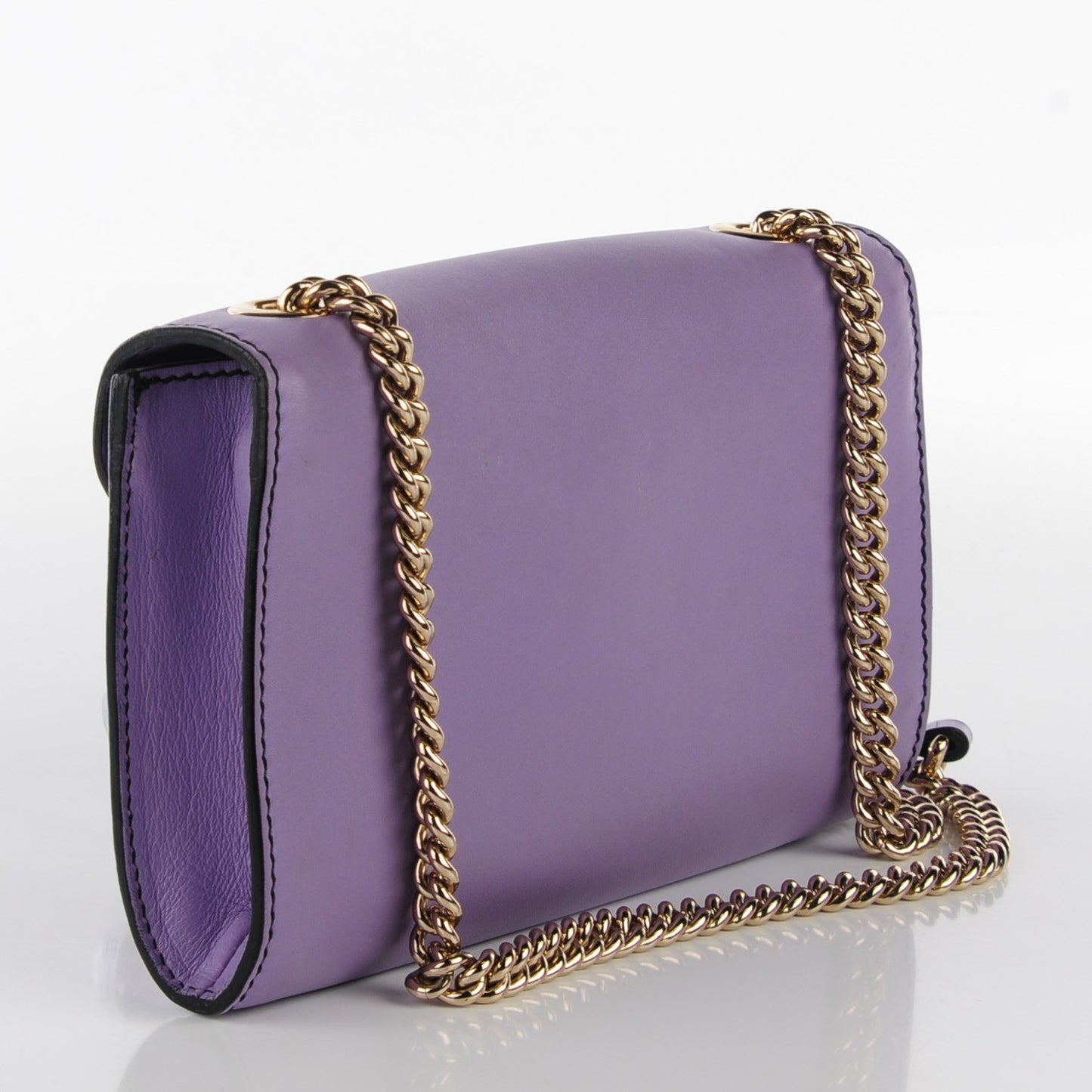 Smooth Calfskin Small Emily Chain Shoulder Bag Lavender