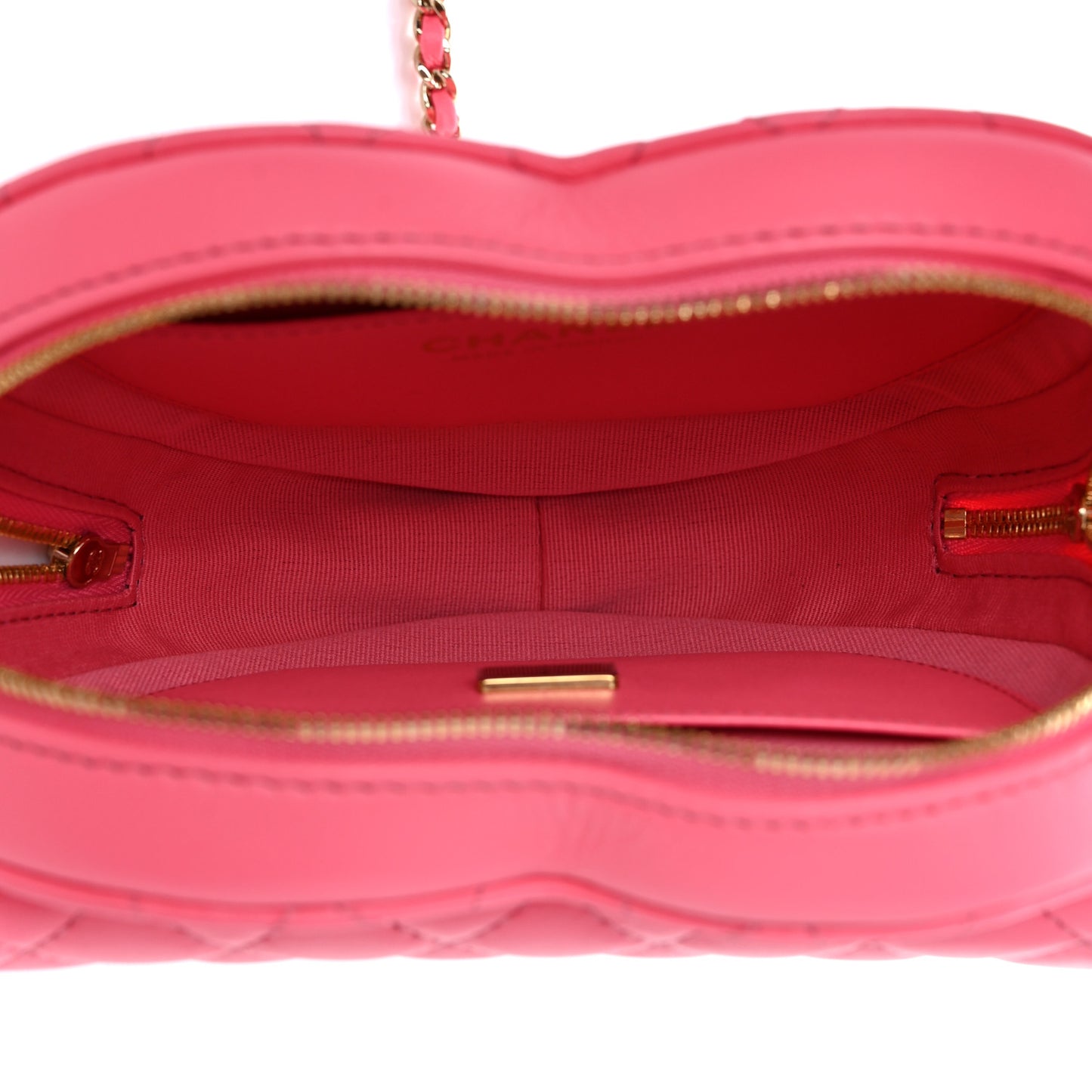 Lambskin Quilted CC In Love Heart Bag Pink