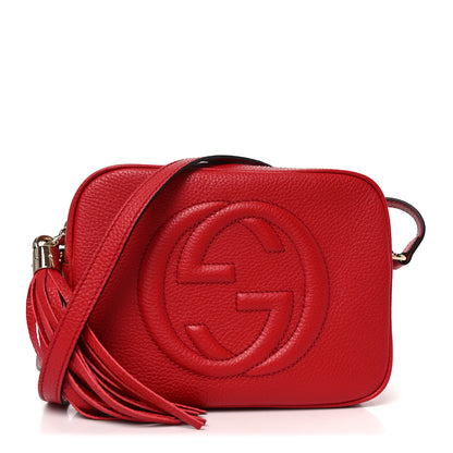 Gucci Pebbled Calfskin Small Soho Disco Bag Tabasco Red 1 of 10