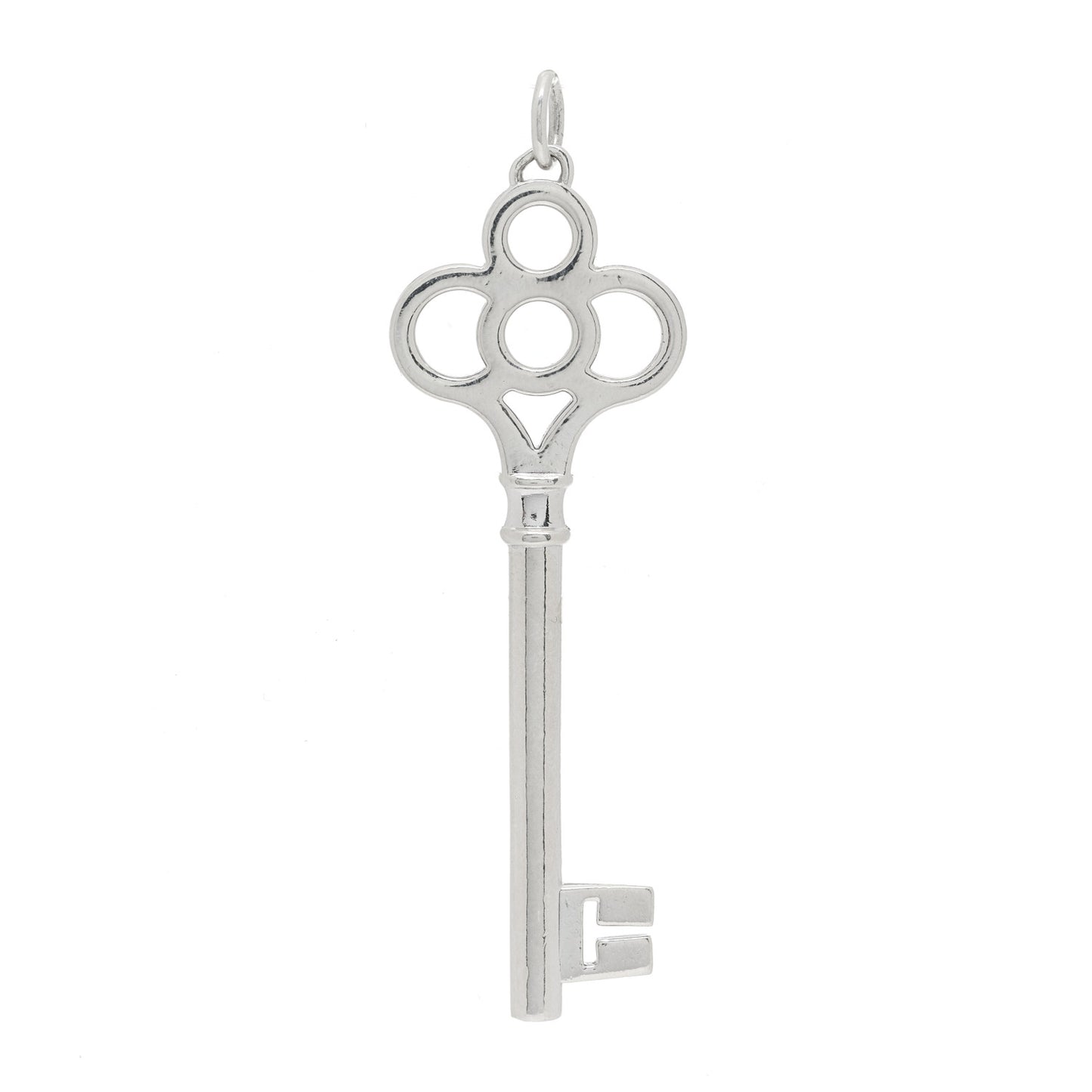 Sterling Silver Large Crown Key Pendant