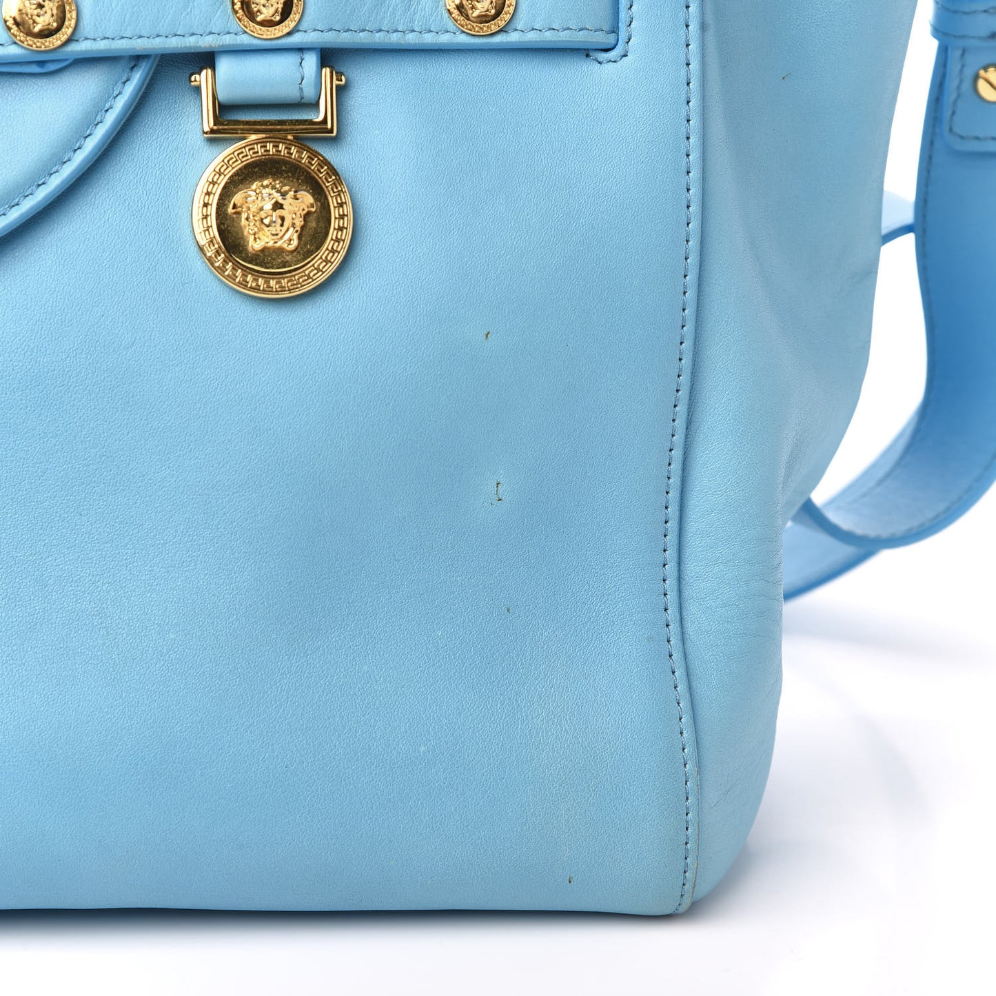 Calfskin Large Signature Satchel Blue