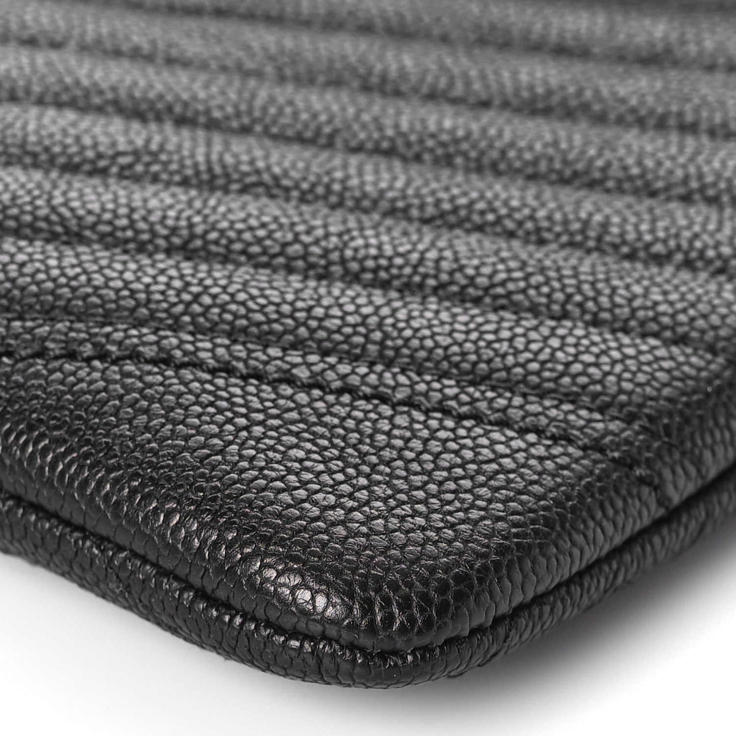 Chanel Calfskin Chevron Quilted Small Envelope Clutch Black 9 of 10