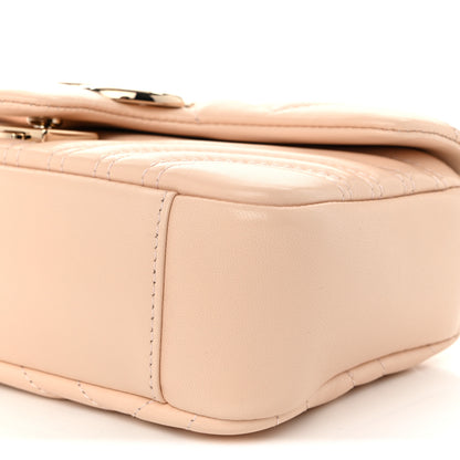 Gucci Lambskin Matelasse Small GG Marmont Shoulder Bag Pink Beige 10 of 10