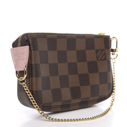 Louis Vuitton Damier Ebene 2020 Christmas Animation Big Wheel Mini Pochette Accessories Rose Ballerine 2 of 7
