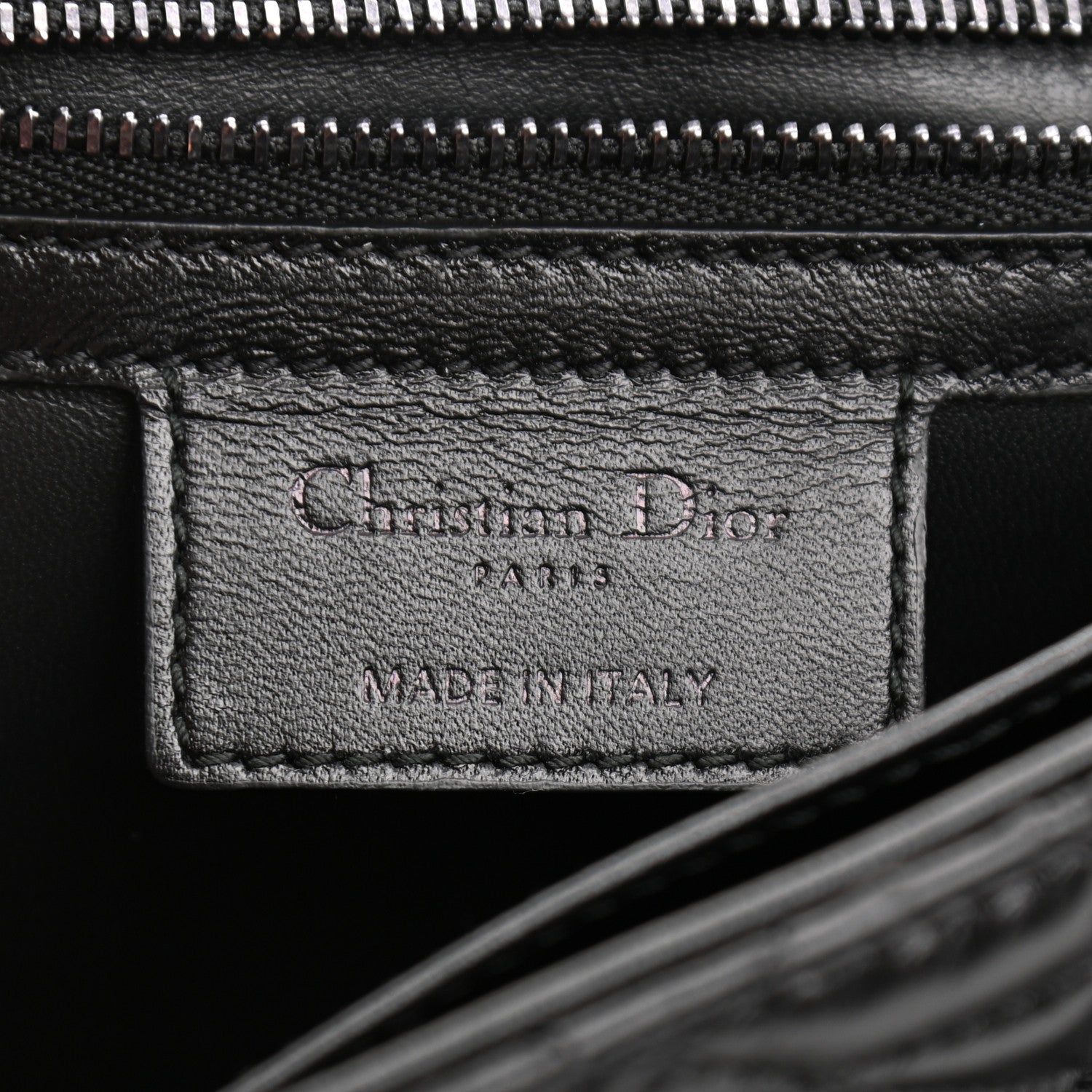 Christian Dior Calfskin Macrocannage Large Caro Bag Black 10 of 19