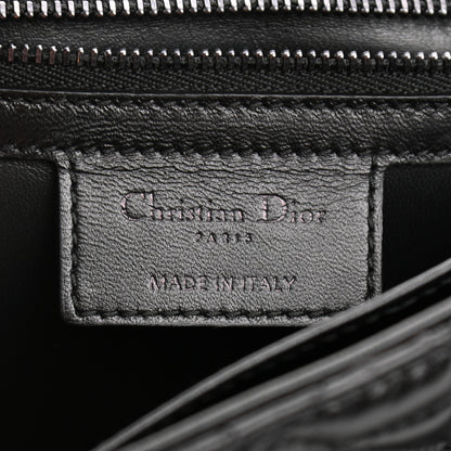 Christian Dior Calfskin Macrocannage Large Caro Bag Black 10 of 19