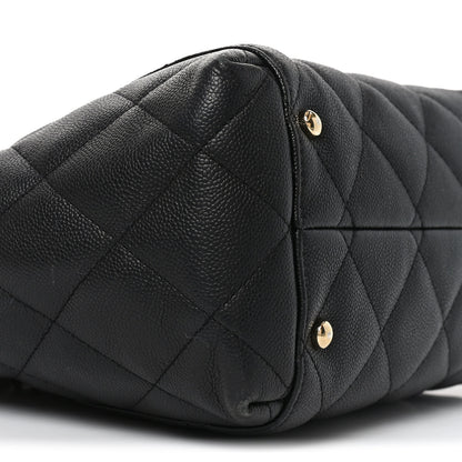 Chanel Caviar Quilted Small Shopping Tote Black 9 of 11