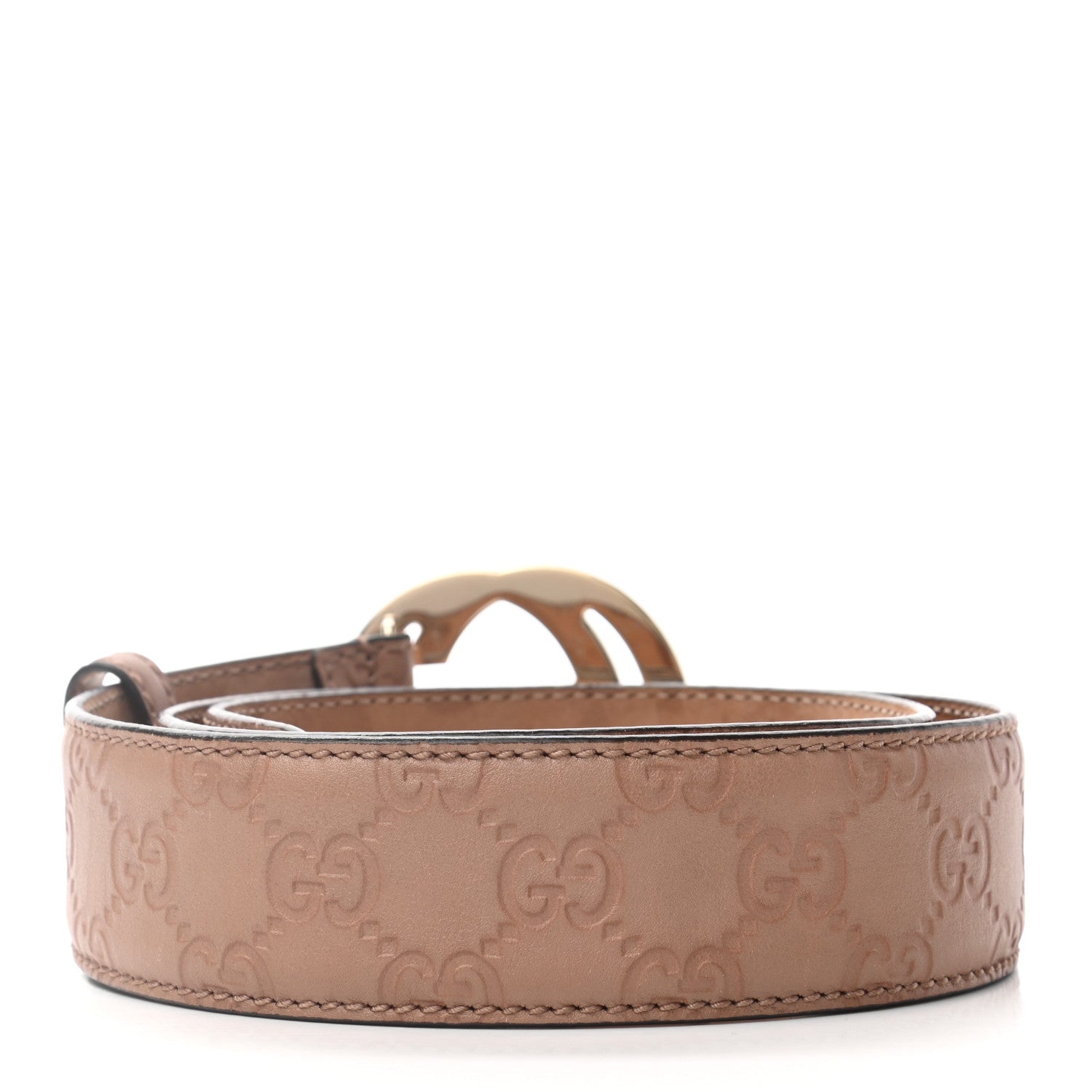 Gucci Guccissima Interlocking G Belt 85 34 Winter Rose 2 of 5