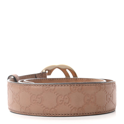 Gucci Guccissima Interlocking G Belt 85 34 Winter Rose 2 of 5