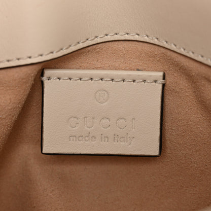 Gucci Calfskin Matelasse Super Mini GG Marmont Shoulder Bag White 6 of 11