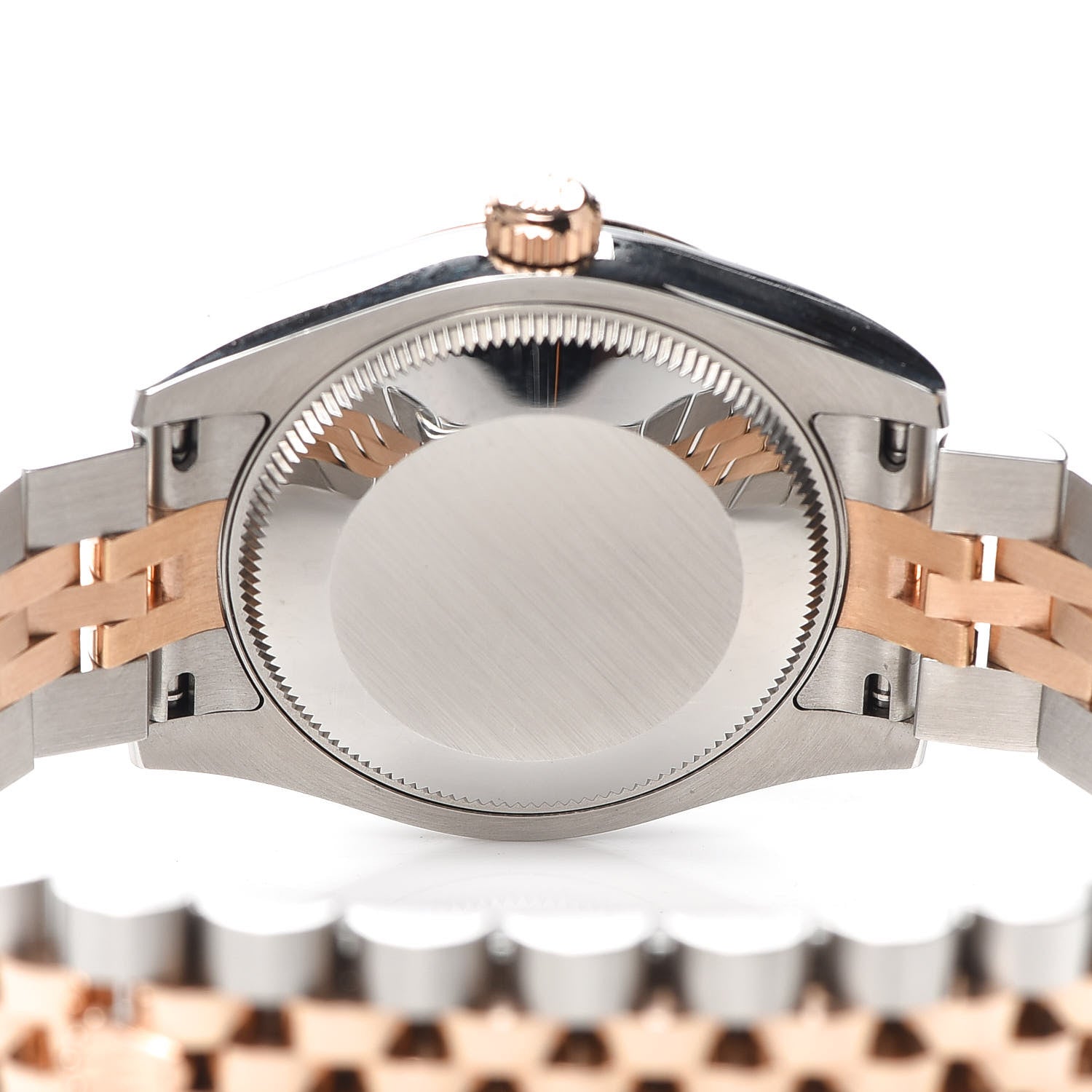 Rolex Stainless Steel 18K Everose Gold Diamond 31mm Oyster Perpetual Datejust Watch Aubergine Roman 178271 4 of 6