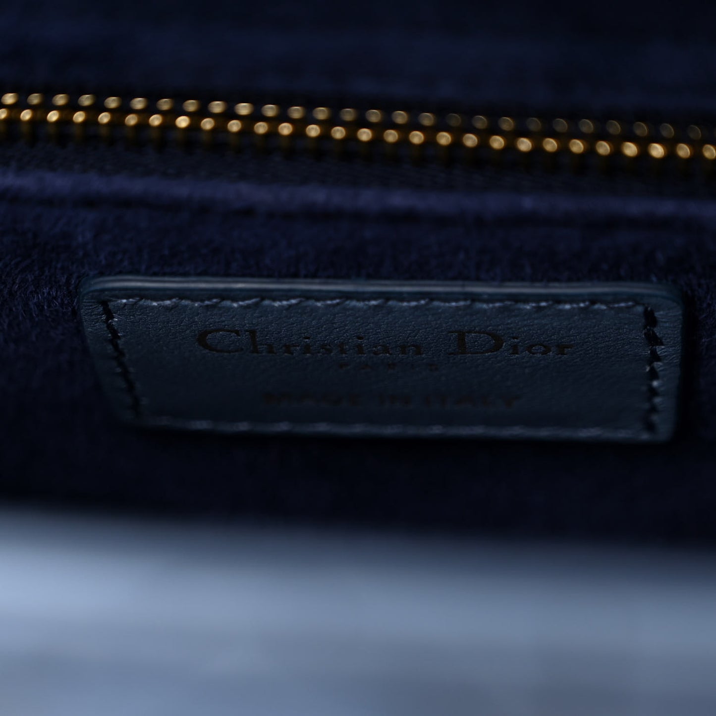 Lambskin Cannage Gradient Medium Lady Dior Blue