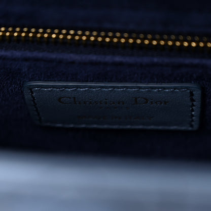 Christian Dior Lambskin Cannage Gradient Medium Lady Dior Blue 6 of 9