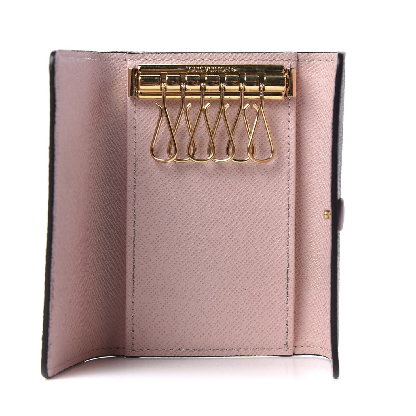 Damier Ebene Multicles 6 Key Holder Rose Ballerine