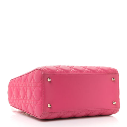 Christian Dior Lambskin Cannage Medium Lady Dior Pink 4 of 11