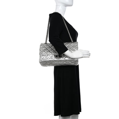 Chanel Metallic Aged Calfskin Quilted 2.55 Reissue 227 Flap Silver 2 of 11