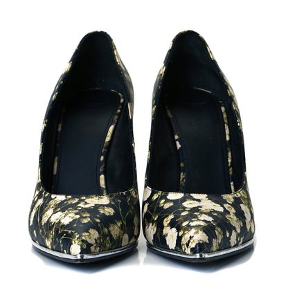 Givenchy Calfskin Floral Print Pointed Toe Pumps 40.5 Black Multicolor 3 of 11