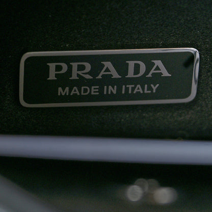 Prada Satin Crystal Cleo Adjustable Strap Shoulder Bag Metal 6 of 11