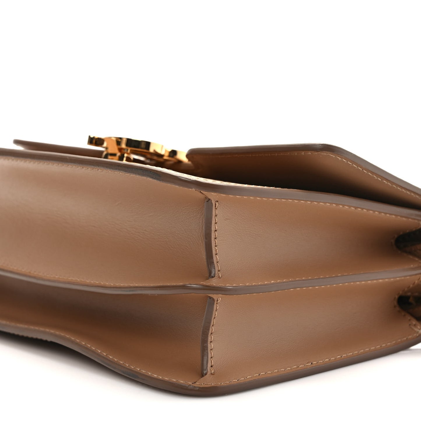 Calfskin Monogram Embossed Small TB Bag Light Camel
