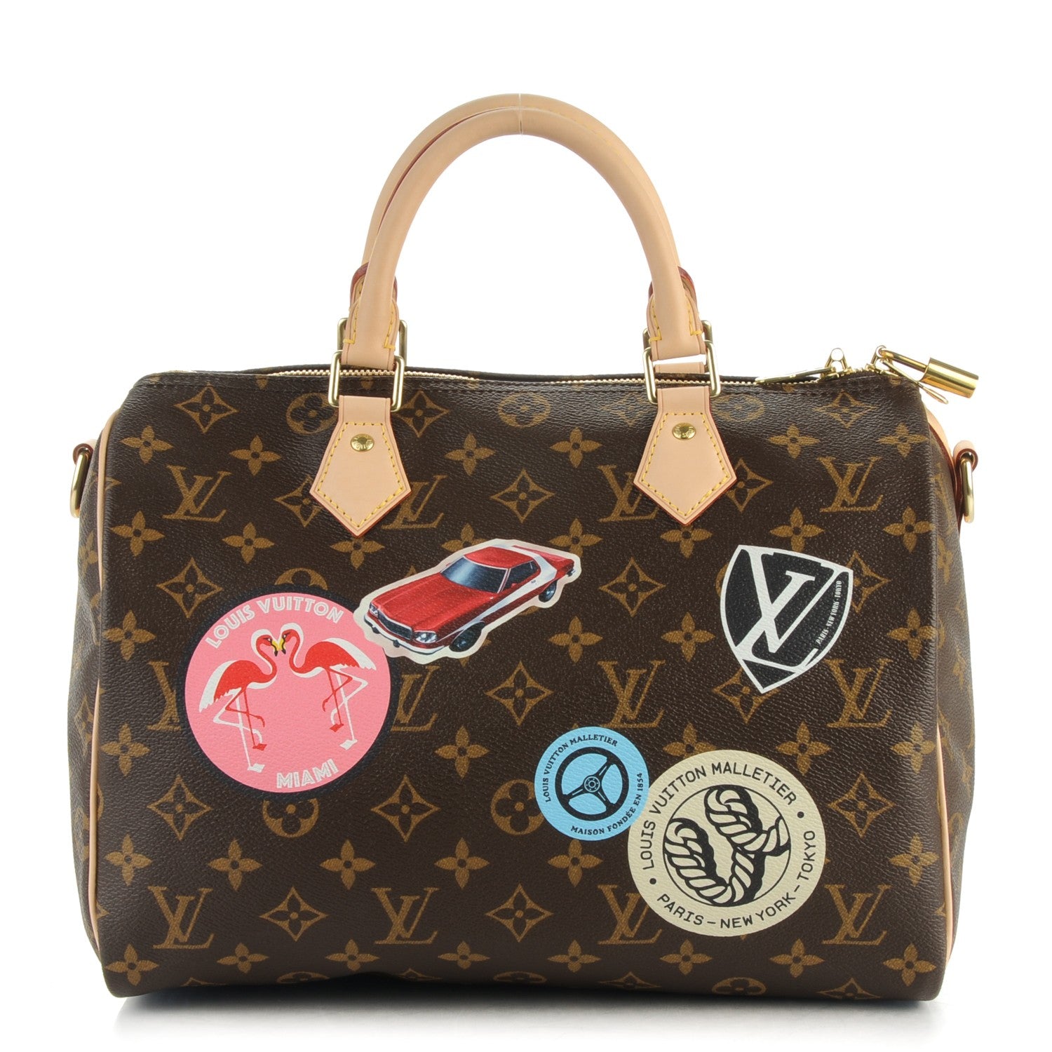 Louis Vuitton Monogram World Tour Speedy Bandouliere 30 1 of 7