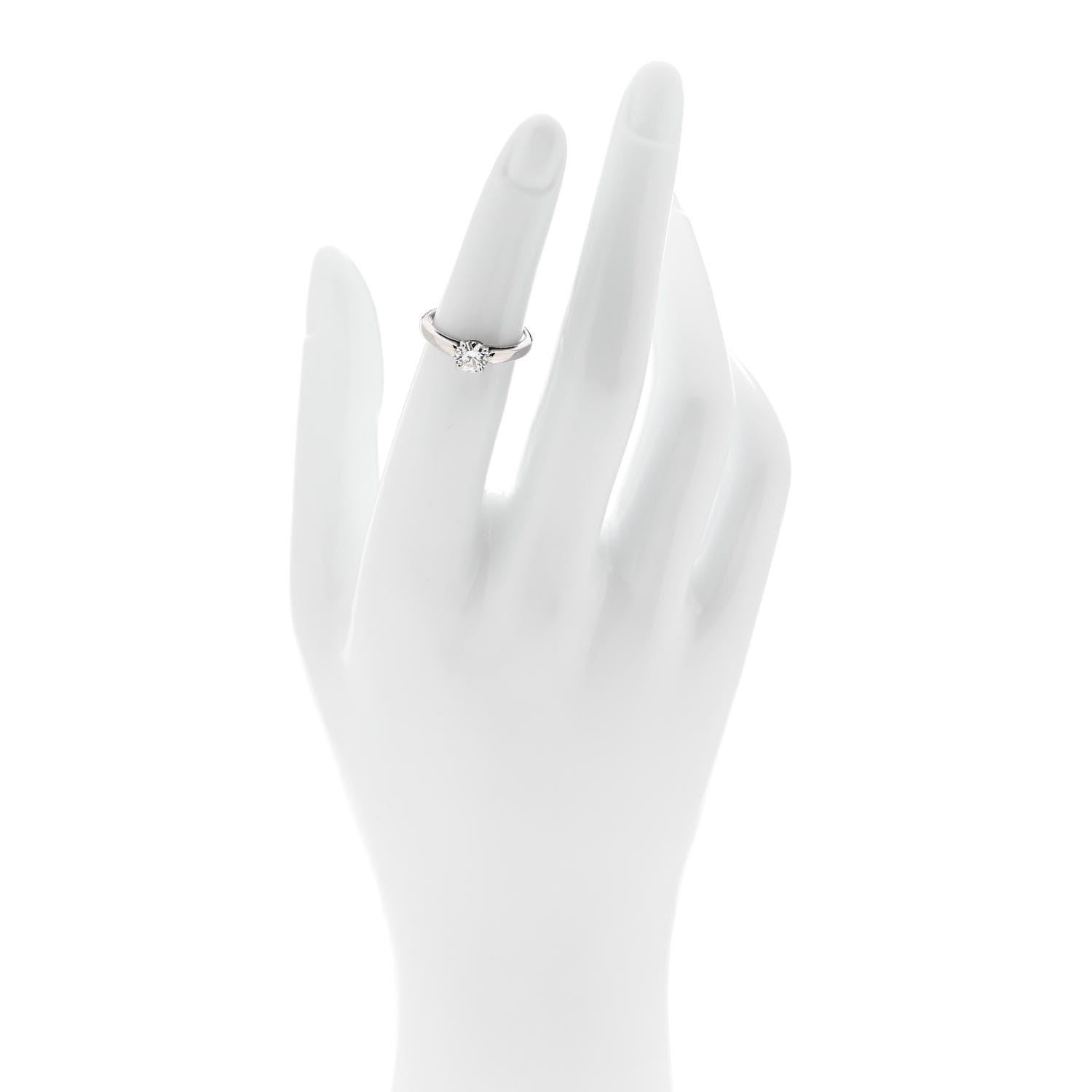 Bulgari Platinum Diamond .51ct Griffe Solitaire Engagement Ring 48 4.5 2 of 7