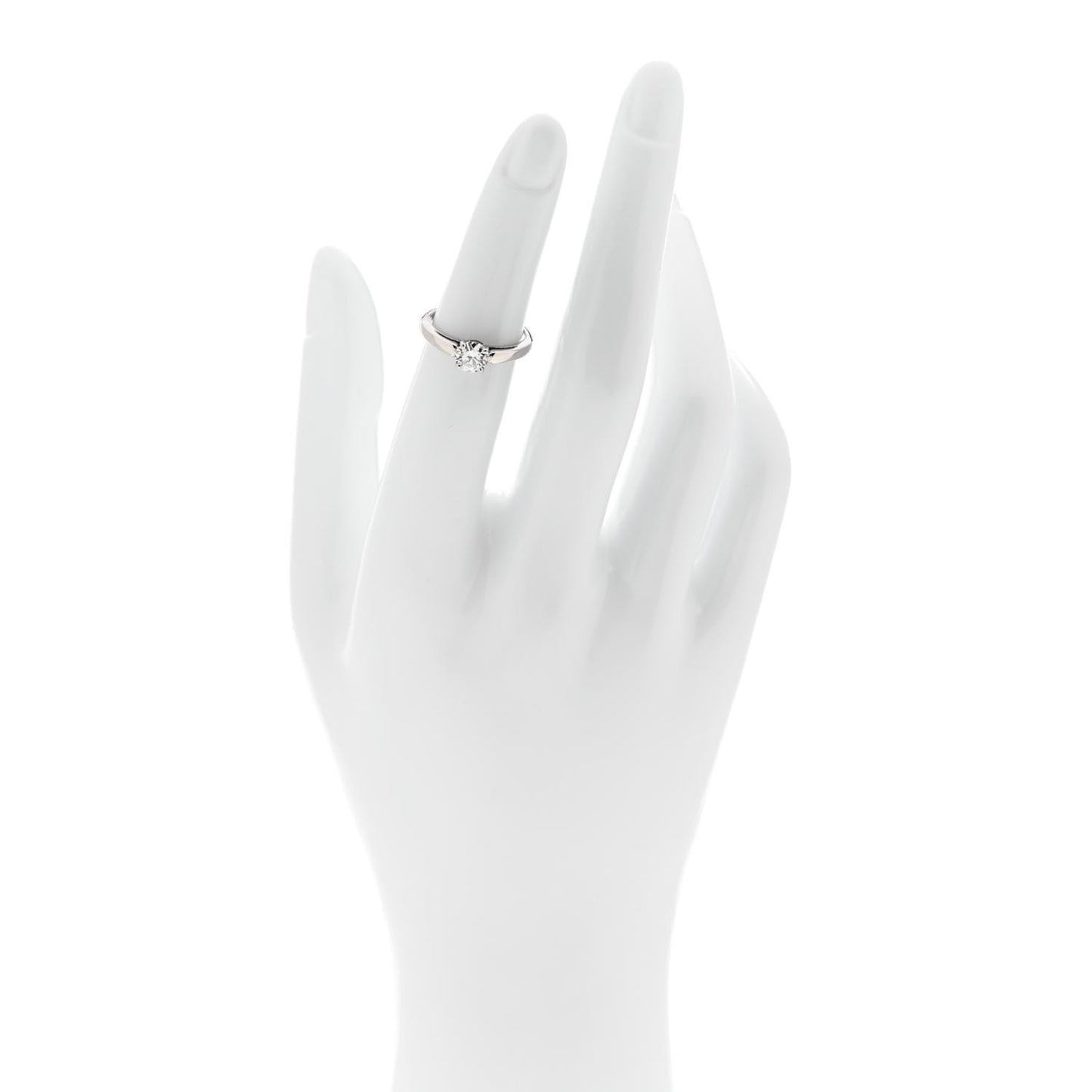 Platinum Diamond .51ct Griffe Solitaire Engagement Ring 48 4.5