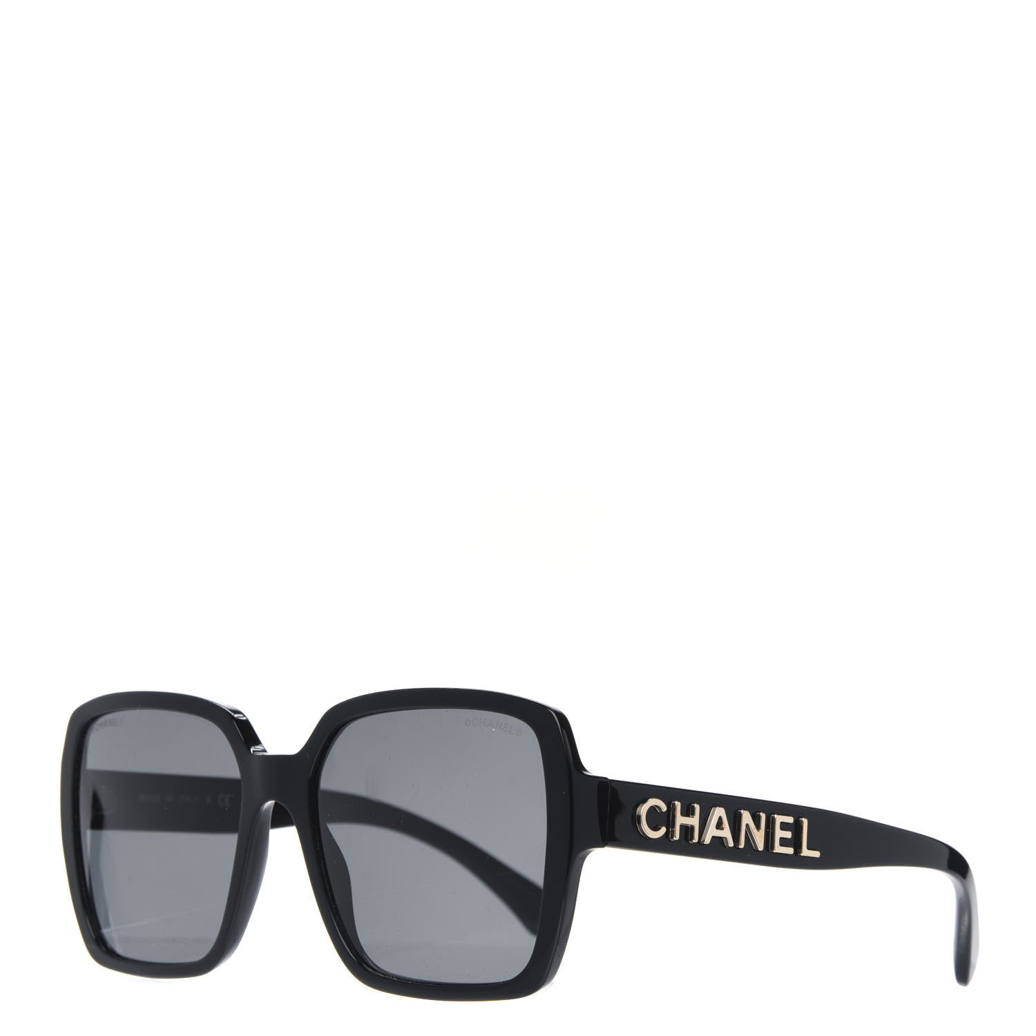 Chanel Acetate Polarized Square Sunglasses 5408 Black 1 of 4