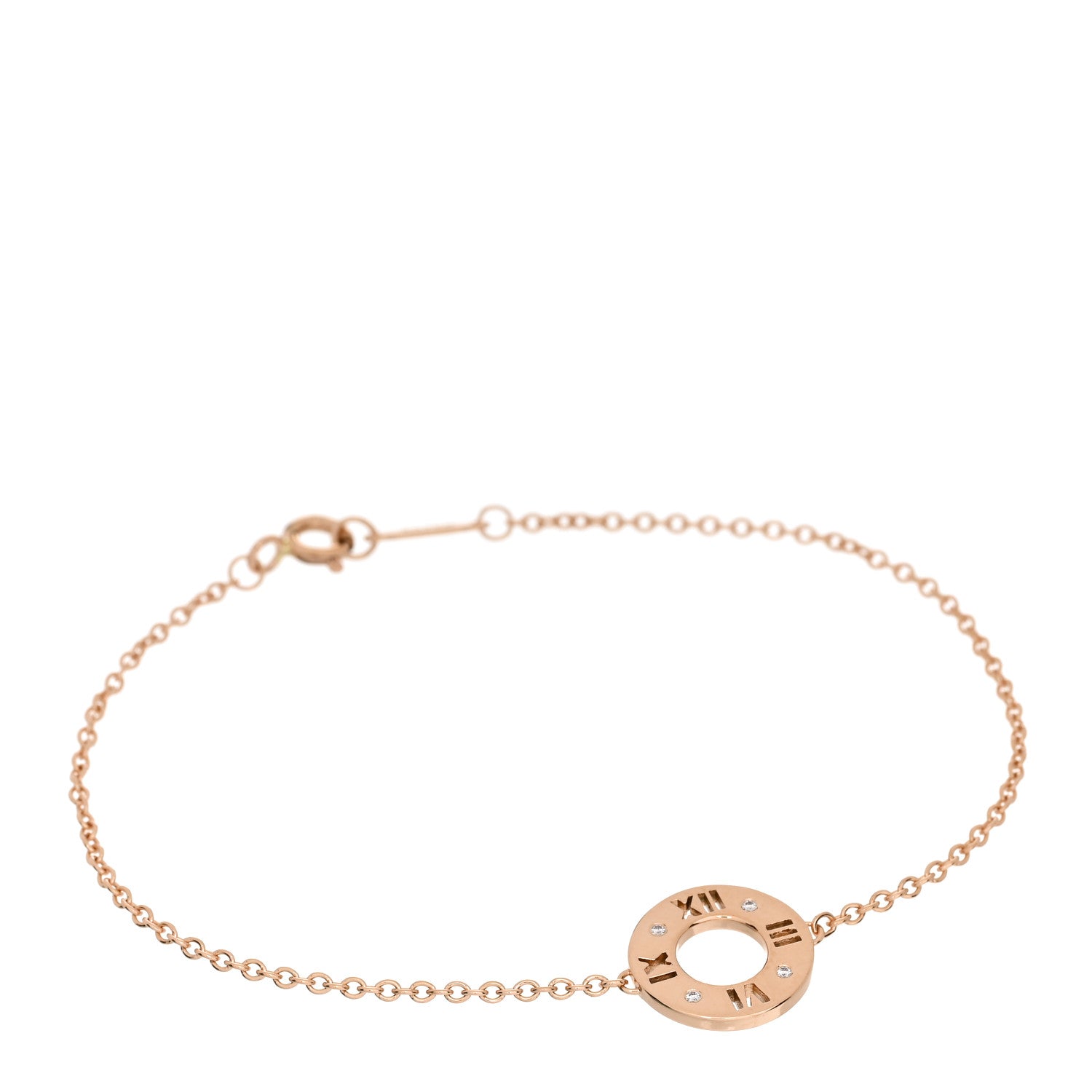 Tiffany 18K Rose Gold Diamond Atlas Pierced Bracelet 1 of 4