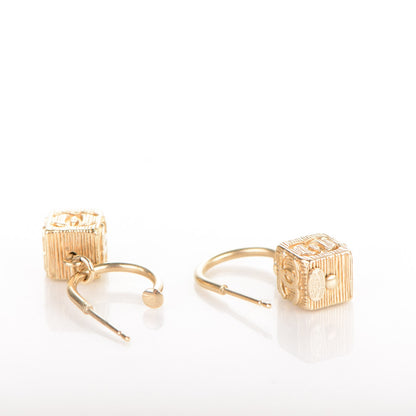 Chanel CC Cube Earrings Gold 3 of 4