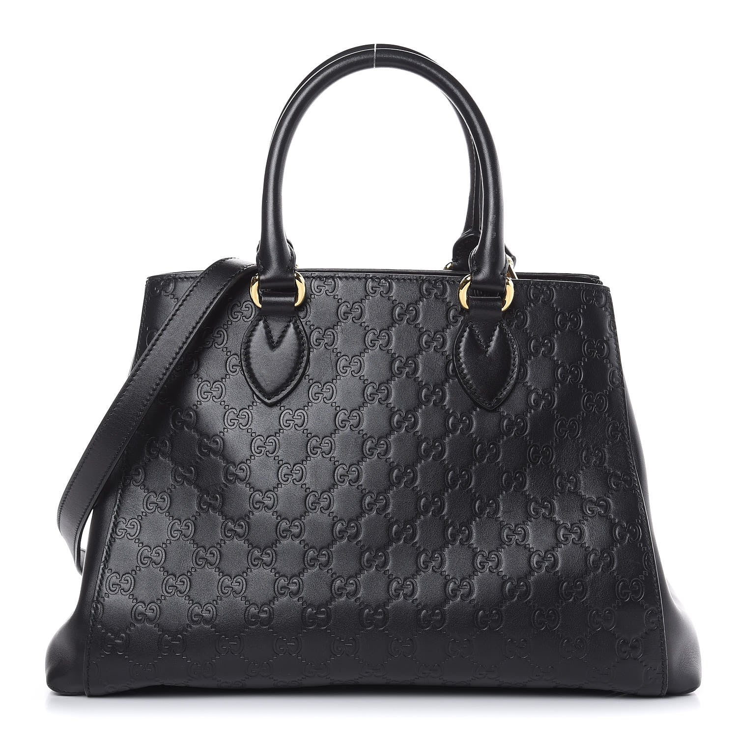 Gucci Soft Guccissima Signature Top Handle Tote Bag Black 1 of 14