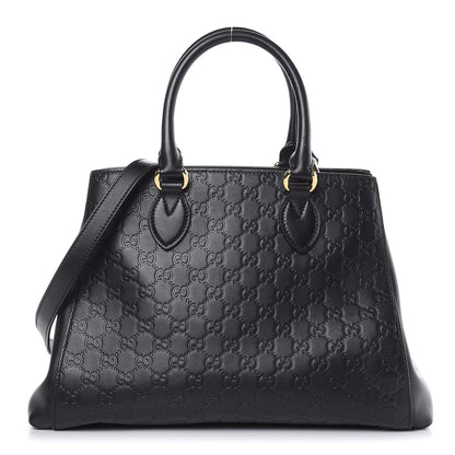 Gucci Soft Guccissima Signature Top Handle Tote Bag Black 1 of 14